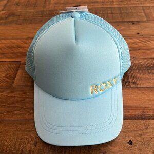 Roxy Finishline LIGHT BLUE Trucker Hat: NEW WITH TAGS